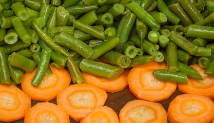 carrot and asparagus beans