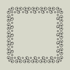 Geometric Vector Frame in Etno Floral minimal style.