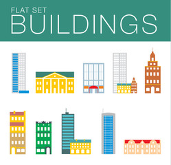 Fototapeta premium Building icon set. Abstract architecture