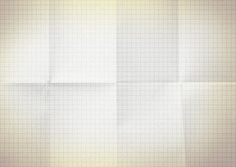 Blank millimeter old yellow gold paper grid sheet background or