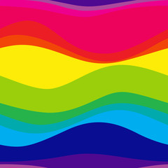 Seamless pattern with different colours waves, vector