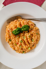 Red risotto