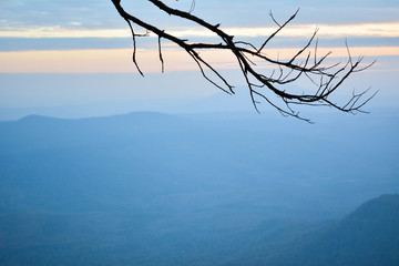 Sunset behind the sky