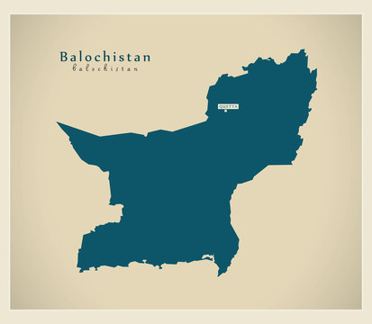 Modern Map - Balochistan PK