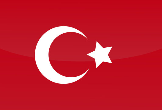 Turkish flag. Vector art.
