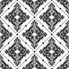 Damascus pattern. Seamless vintage background. Vector