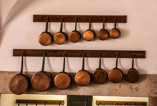 Copper Utensil - Interior Of Kitchen, National Palace, Sintra