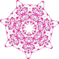 Abstract floral vector ornament