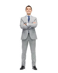 happy smiling businessman in suit