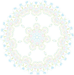 Abstract floral vector ornament