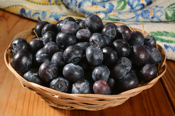 Basket of blueberries