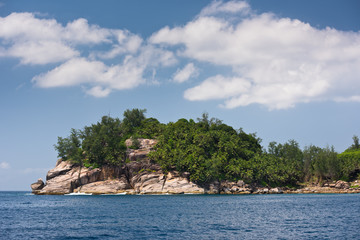 Coastline of Mahe island, Seychelles