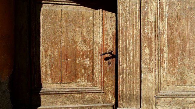 Old Wooden Door is Closing
