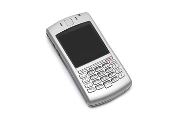 smart phone with qwerty keyboard on an isolated white background