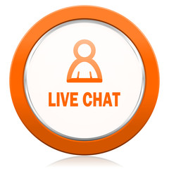 live chat orange icon