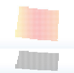 Map of USA Colorado State with Dot Pattern
