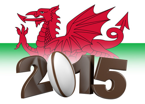 Rugby 2015 design with Wales Flag