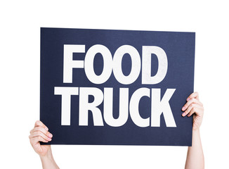 Food Truck card isolated on white background