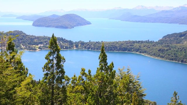 View of Nahuel Huapi lake from Cerro Otto mountain
