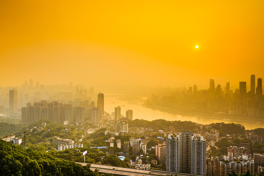 Chongqing City Skyline on the Yangtze