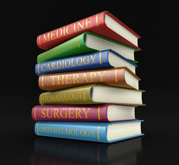 Medical textbooks (clipping path included)