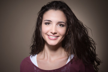 Fototapeta premium Cheerful smiling girl