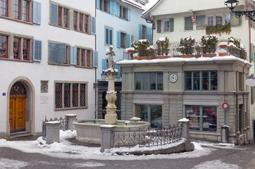 Napf square in Zurich old town, Switzerland