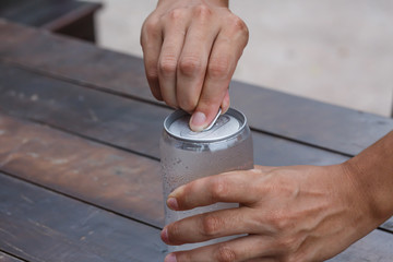 Hands are opened canned