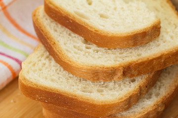 Sliced white bread