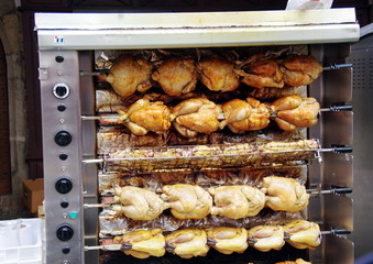 rôtisserie  sur le marché