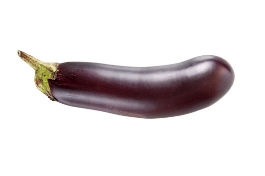 fresh eggplant on a white background