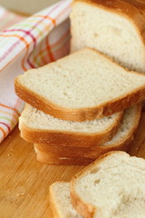 Sliced white bread