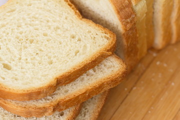 Sliced white bread