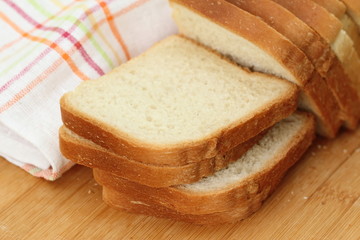 Sliced white bread