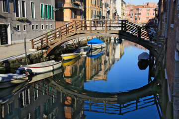 Fototapeta na wymiar Canal of Venice Italy