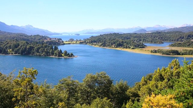 Nahuel Huapi lake from Cerro Otto mountain, Bariloche