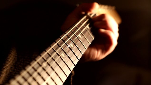 Strings and Neck of Guitar