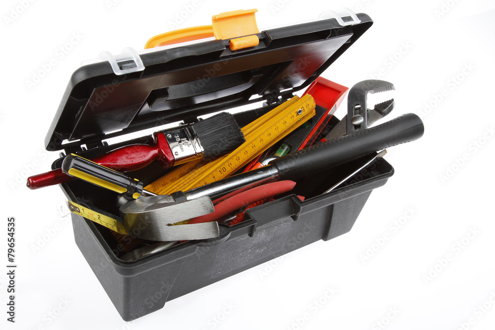 Wall mural tools in toolbox