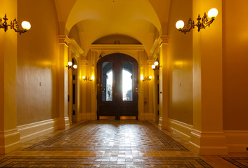 Interior Hallway Leading Out California State Capitol