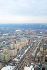 Fototapeta na wymiar View from Ostankino television tower