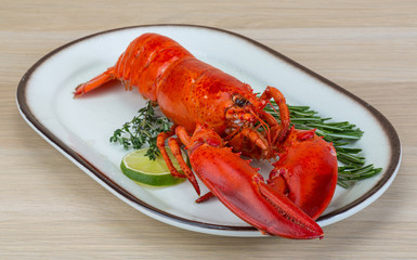 Boiled lobster