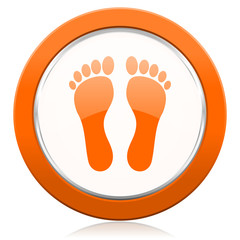 foot orange icon