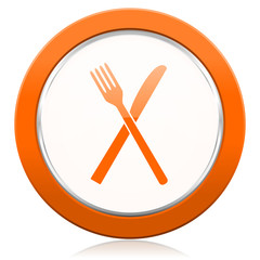 eat orange icon restaurant symbol