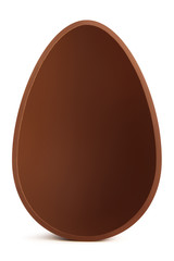chocolate Easter eggs on white background
