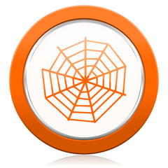 spider web orange icon