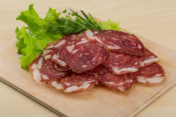 Sliced salami