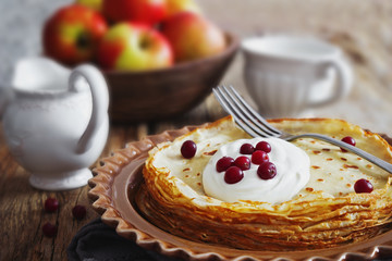 freshly baked pancakes