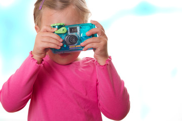 Mädchen fotografiert mit DSLR
