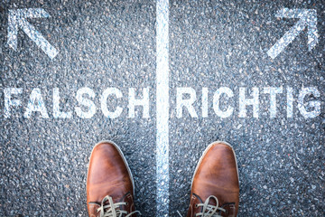 falsch richtung