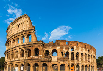 Fototapeta na wymiar Exterior view of colosseum in Rome